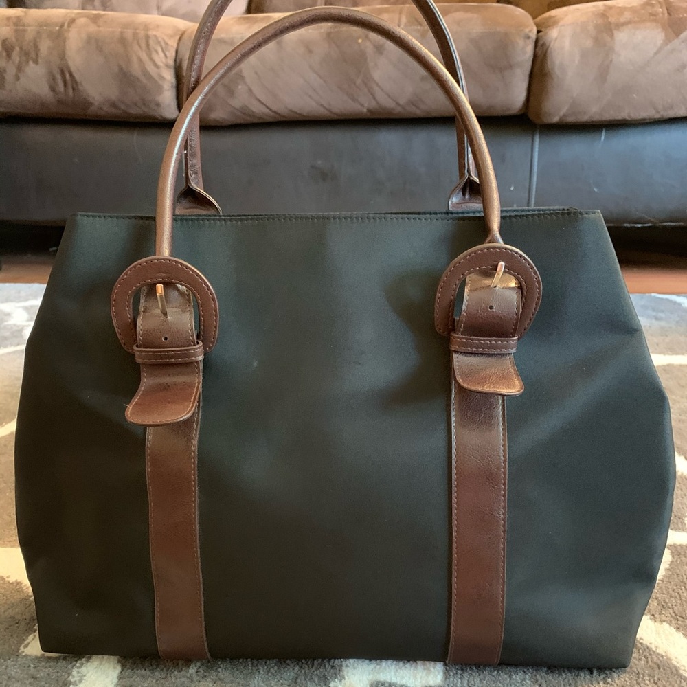 Lancôme black nylon waterproof purse